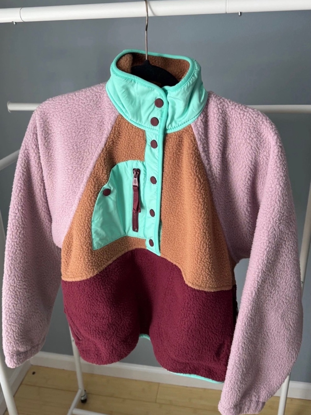 Free People the Slopes Coloblock Fleece Pullover